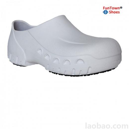 范特仕Funtownshoes 7120 防滑安全EVA+橡胶白色不带孔厨师鞋