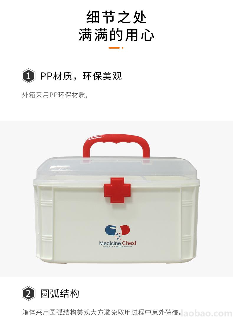 CROR（科洛）家庭应急箱PP环保材质 包含5 大类22种急救物品JS-S-022B